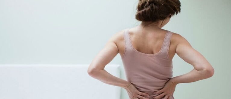 Osteochondrosis of spine in a woman