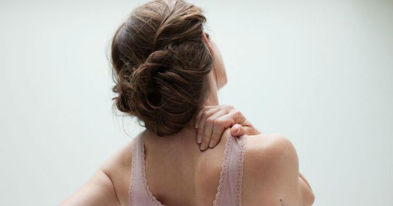 Stiffness of muscle for osteochondrose
