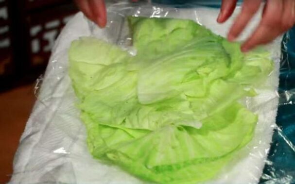 Cabbage compress against pain caused by arthrosis of the shoulder joint